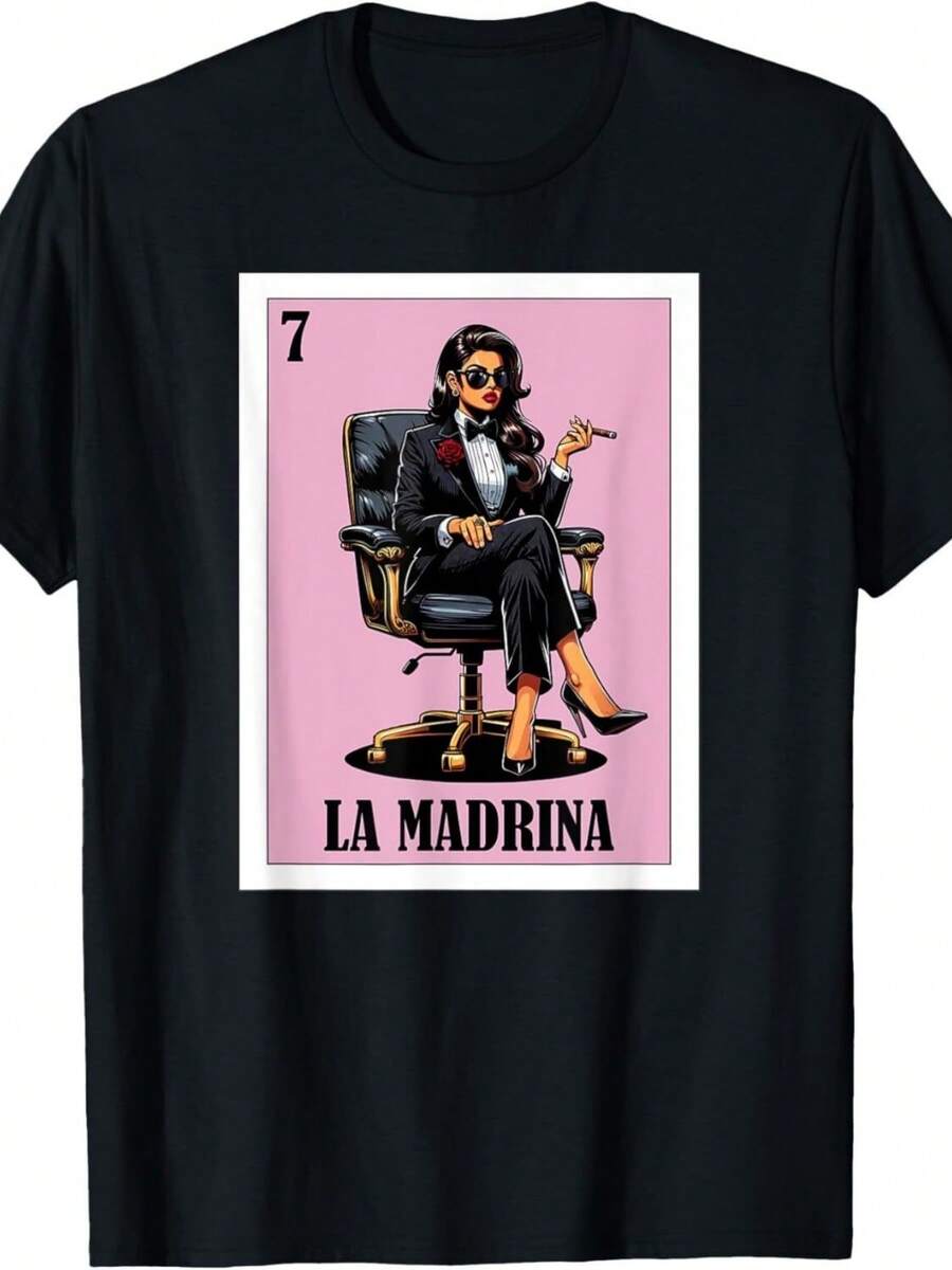 Funny Mexican Baptism Design - La Madrina T-Shirt Hoodie - màu đen - Xem 1