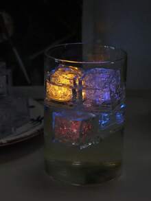 6/12/24pcs Waterproof Glowing Ice Cubes, Touch Sensor Light, Multicolor Slow Flashing Glow Ice Cubes For Beverage, Suitable For Wedding, Club, Bar, Drink, KTV, Night Light, Pool, Party Decoration - Colorful Light - View 9