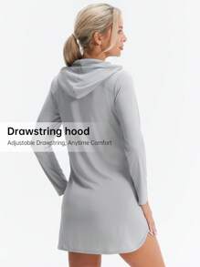 HOTSUIT Chemises de femmes à manches longues avec poche et demi-zip, légères pour l'été, pour le plein air, la course et la pêche