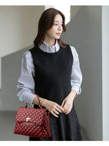 New Arrival Stylish Versatile Diamond-Quilted Large Capacity Tote Bag For Women: Essential Urban Shopping Companion With Shoulder And Handheld Options - Beige - View 2