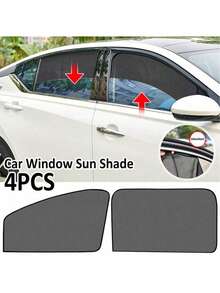 Set de 4 parasoles para ventanas de coche, cortinas para ventana delantera/trasera con protección UV y bloqueador de luz solar magnético, accesorios de sombra de privacidad interior para automóviles que reducen el brillo en la mayoría de los coches - Unitalla - Ver 5