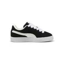 Puma 休闲舒适百搭绒面加大码儿童运动鞋 396578 - 黑與白 - 查看 1