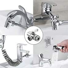 Faucet Diverter Valve With Aerator & External Thread Adapter, Faucet Adapter For Washing Machine Hose Accessories, Faucet Connector For Drainage