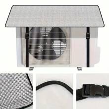 Durable Flame-Retardant Air Conditioner Cover With Fixed Buckle - Heavy-Duty Sun And Rain Protection, Reinforced Edge Design, Convenient Zipper For Outdoor HVAC Equipment Maintenance, Outdoor Air Conditioner Protective Cover | Reinforced Edge Design | Rain And Wind Protection Coverage