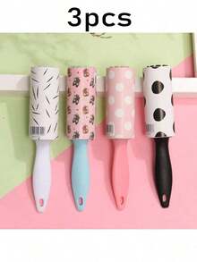3/4/8pcs Random Color Sticky Lint Roller, Portable Pet Hair Remover, Reusable Lint Brush Cleaner - Multicolor - View 10