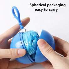 3-9pcs/Set Portable Sphere Waterproof Raincoat, Ultra-Thin Disposable Use Rainponcho Keychain