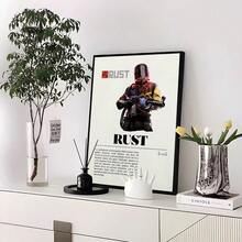 1 幅/3 幅画墙艺术海报现代游戏现代 RUST 生存游戏动漫海报粘贴房间酒吧咖啡店可爱房间装饰无框/带框油画艺术 - 彩色 - 查看 50