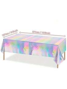 1 pièce Décorations de fête d''anniversaire de la sirène, nappe de table de sirène, nappe en plastique jetable pour la fête d''anniversaire sous le thème de la princesse de