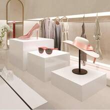 3个/4个/6个装白色/透明亚克力自助食品展示管，五面多功能亚克力支架，底部中空，适用于早餐、自助餐、婚礼、派对等场合。 - 白色 - 查看 8