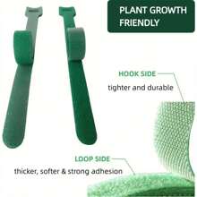 100 pièces d'attaches auto-adhésives pour plantes - Ruban vert flexible de support pour plantes de jardin pour vignes, tiges et câbles. Ruban artisanal réutilisable multifonctionnel dos à dos assurant des tâches de jardinage sécurisées