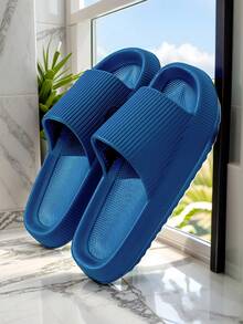 Men's Summer Casual Slippers, [Anti-Slip Bathroom Slippers], Minimalist Fashion Style, Soft & Comfortable Lightweight EVA Material, Quiet, Quick-Dry, Anti-Odor, Non-Slip For Beach/Bathroom - Multicolor - View 4
