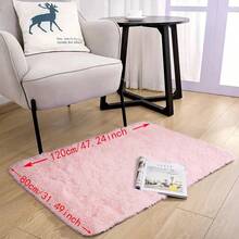 1PC Pink Capet For Living Room Fluffy Rugs For Kids Room Fuzzy Carpet For Teen Soft Polyester Shag Rectangular Rugs For Bedroom Girls Nursery Room Dorm Playroom Home Decor For Teenager - Berwarna merah muda - View 15