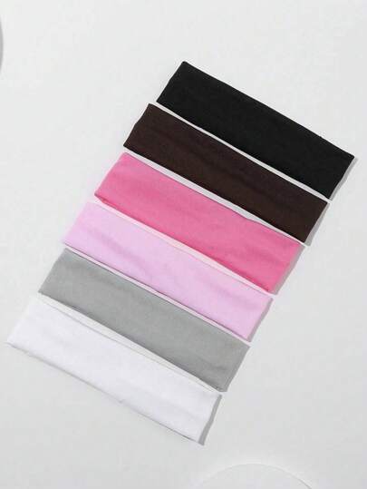 3/6/12 Colori Fascia per capelli minimalista, colore unito, fasce elastiche antiscivolo per capelli, accessori per capelli per donne, turbante, fascia per sudore, articoli scolastici, college, fasce autunnali e invernali per vacanze, eleganti foulard donna, bandane morbide