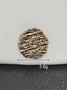 10 Stücke/Packung Runde Metallknöpfe mit geprägtem horizontalem Streifenmuster, geeignet für Mäntel, Pullover, Jacken, Kleider, Hemden, handgefertigte Verzierungen, Stoff-Nähzubehör für DIY