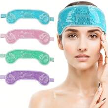 Hot/Cold Plush Gel Bead Eye Mask Migraine Wrap Ice Pack With Gel Bead & Soft Plush Backing Ice Wrap Gel Ice Packs Stay Cold Longer