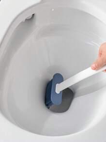 2 cepillos de inodoro, cepillo de inodoro de silicona, cepillo de inodoro montado en la pared, cepillo de limpieza, cepillo de inodoro sin rincones muertos, cepillo de limpieza de baño, cepillo de inodoro con caja de almacenamiento, cepillo de inodoro de mango largo, ahorro de espacio, fácil de limpiar, limpieza de baño, artículo esencial del hogar, adecuado para todas las personas, mejora la calidad de vida.