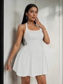 Women Short Dresses - White - View 2