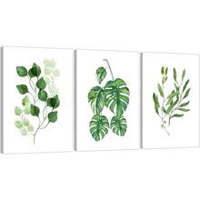 1/3pcs Wall Art Posters/ Modern Style, Canvas Prints, Minimalist Leaf, Branch, Greenery, Floral Motif, Home Decor Artwork, Suitable For Bedroom, Living Room Wall Decoration, Framed Or Unframed ,Wall Art With Frame - Multicolor - View 22