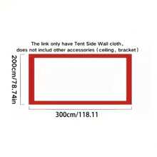 1pc Transparent Cold-Proof Sun Shield Canopy, Outdoor Four-Leg Umbrella Fence Tent Product Only Contains Tent Surrounding Fabric