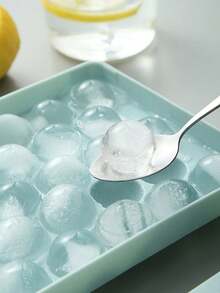 Molde de cubitos de hielo redondo de 33 celdas con tapa, molde de bolas de hielo de plástico, fabricante de bolas de hielo esféricas, caja de hielo con tapa, molde de cubitos de hielo de plástico para congelador, molde creativo de bolas de hielo - Multicolor - Ver 5