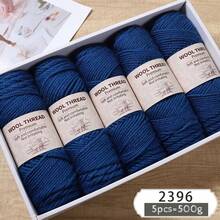 500g 245 Hand Knitting Thick Knitted Yarn, Alpaca Blend Yarn For DIY Handmade Knitting Sweater, Jacket, Scarf, Hat, Gloves In Autumn/Winter, 5 Balls/Pack - Multicolor - View 20