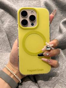 Luxury Magnetic Wireless Charge Green Phone Case Compatible With IPhone 16 14 15 Pro Max 16 Pro 15 Shockproof Summer Back Cover ﻿ - 綠色 - 查看 2