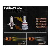 Kit De Focos Led Para Faros H 8 Rocket Luz Alta Y Baja - Plateado - Ver 4