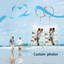 1pc/3pcs/5pcs/10pcs/20pcs/30pcs/50pcs Personalized Rectangular/Round Acrylic Keychain, Two Styles Available, Customizable Photo. Ideal For Holidays, Birthdays, Gifts For Friends, Family, Coworkers