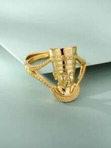 1 件复古埃及女王女神戒指，女士情侣镀金戒指，个性珠宝，日常佩戴，周年纪念日生日礼物