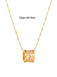1pc Luxury Niche Design Waist Pendant Necklace, Adjustable Clavicle Chain For Women, Multiple Styles Available