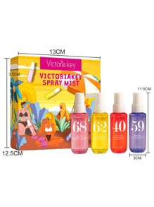 Juego de 1/2/3/4 piezas de Colección Brasileña Spray Bruma con Caja de Regalo, Edición Limitada Aromaterapia Ambientador Interior, Exterior Fragancia de varios niveles que eleva el estado de felicidad con aroma natural, duradero y encantador de vainilla, coco, floral, frutal, cítrico, madera, acuático y marino ideal para citas, fiestas, reuniones, viajes, hogar, hotel, oficina, regalo perfecto para familiares y amigos