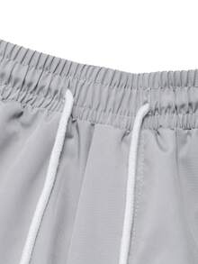1pc Men Shorts, Loose, Casual, Versatile, Light Gray, Spring/Summer/Autumn
