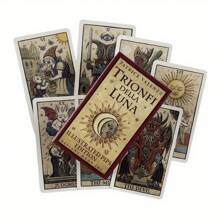 1 pièce - Carte de tarot du roi de la lune - Jeu de cartes oracle astrologique, plateau de jeu illustré de la lune, 4,13 * 2,44 pouces, 146 grammes, créatif