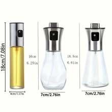 1 pièce Vaporisateur d'huile en verre, élégant diffuseur à brumisation fine pour grillage, salades, cuisson, rôtissage et barbecue, sans PVC, idéal pour les friteuses à air et l'utilisation en cuisine