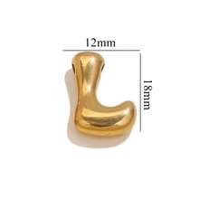 1pc Casual 304 Stainless Steel 18k Gold-Plated A-Z 26 Perforated Bubble Letter Pendant DIY Jewelry Pendant Accessories Suitable For Women's Daily Life Wear - Pendant - View 40