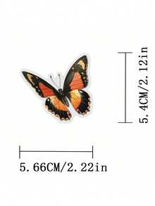SCXXBSW 50pcs Orange Butterfly Cartoon Graffiti Double Transparent Stickers Decorative Handbooks Water Cups Notebook Luggage Waterproof Stickers - Multicolor - View 5