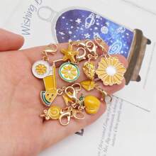 10Pcs Cute Enamel Charms Set - Multicolor Pendants With Lobster Clasp,Bag & Shoe Charm,Jewelry Supplies For DIY Bracelet Keychain