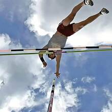 Gill Athletics elastisches Krossband Crossbar - Leichtathletik Ausrüstung, faltbare Gymnastikstange, Stabhochsprung Training elastische Sprungbänder für Hochsprung-Praxis, Leichtathletik Gymnastikstangen