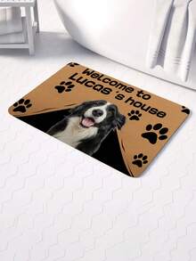 Personalize Make Your Doorstep Warm And Loving With A Custom Welcome Mat For Him Or Her Add Your Pet's Photo And Name Perfect Gift For A Pet-Loving Family Perfect For A Housewarming Gift Customize Your Family And Pets To Accentuate Your Home A Meaningful And Practical Piece Of Home Decor Brings Joy To Your Home Back To School - Multicolor - View 7