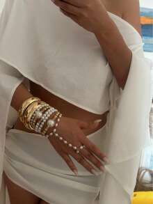 时尚个性化夸张金属手链，百搭手镯腕链