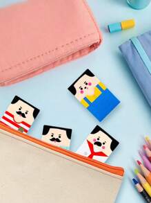 1/4pcs Cute Salaryman Erasers Bald Uncle Erasers Bulk Bald Eraser Desk Pet Fun Pencil Eraser Back To School Gifts For School Classroom Rewards Party Favors