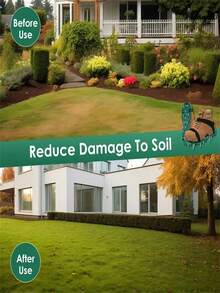 2 Pcs Lawn Aerating Shoes, Manual Lawn Aerator With Spikes, Adjustable Spiked Inflatable Sandals, Reusable Plastic Lawn Aerating Sandals, Lawn Care Equipment, Yard Tools, Patio, Garden, Lawn - Multicolor - View 5