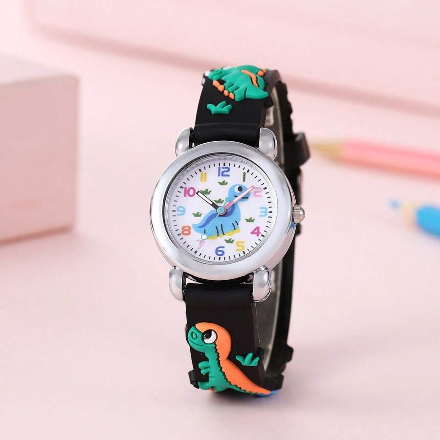 New Cute Cartoon Dinosaur Design Children Students Quartz Electronic Watch