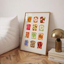 1 tấm áp phích bữa sáng bánh mì nướng cổ điển, áp phích bánh mì nướng bơ, quà tặng bánh mì nướng hiện đại, tranh in nghệ thuật ẩm thực, nghệ thuật tường nhà bếp, tranh in nghệ thuật thực phẩm tối giản, tranh tường trang trí nghệ thuật bằng vải canvas, đồ trang trí nhà cửa, áp phích quà tặng nghệ thuật sinh nhật tốt nghiệp khung tùy chọn, nghệ thuật tường có khung - Nhiều màu - Xem 13