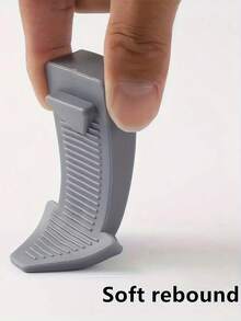 1/4 件橡胶门挡，楔形安全重型硅胶门挡，适用于所有地板类型和门缝（灰色） - 彩色 - 查看 5