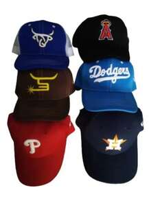 Gorras Curva Bordada, Mayoreo, Lote De 10 Piezas Al Azar Unitalla - Multicolor - Ver 6