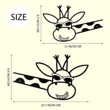 1pc Giraffe Metal Wall Decor, Sunglasses Giraffe Abstract Design, Indoor & Outdoor Wall Decoration