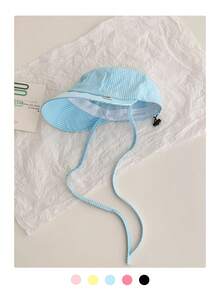 女士格子带渔夫帽,卷边防晒时尚夏季轻便透气百搭渔夫帽 - 多色 - 查看 19