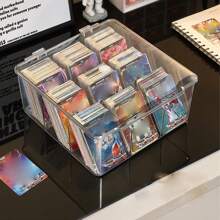 1 pièce de boîte de rangement avec compartiments empilables en plastique, convenant aux armoires de cuisine, plans de travail, boîtes de rangement pour sachets de thé et de café, avec 8 compartiments transparents, paniers, boîtes et contenants pour l'organisation de la maison