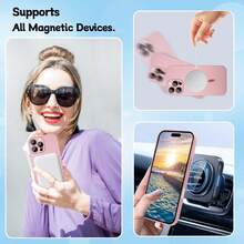 1 Piece Magnetic Phone Case, Magnetic Induction Slim Case Cell Phone Cover, Compatible With Apple 16/16Pro/16Plus/16ProMax - 查看 9